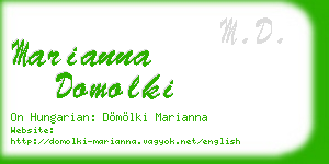 marianna domolki business card
